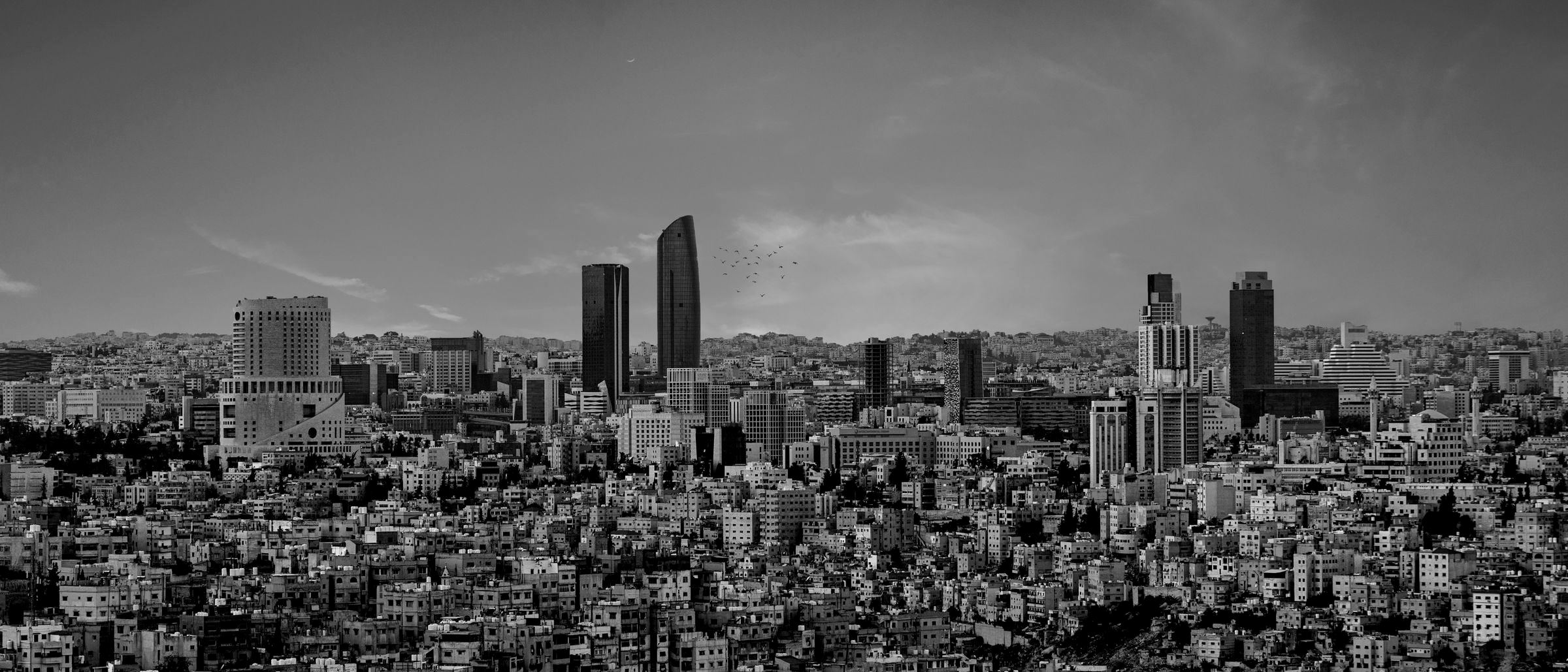 Amman skyline at dusk, Jordan